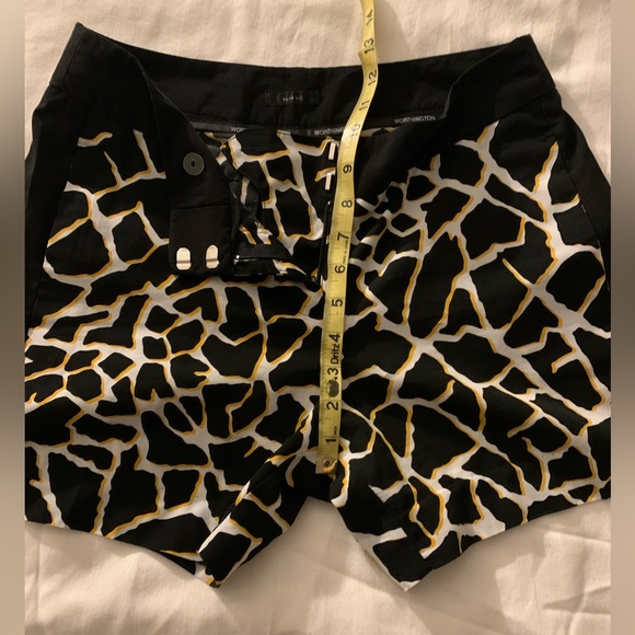 Worthington giraffe print dressy shorts size 4 - Picture 4 of 11